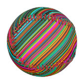 Farbiges, mehrfarbiges Streifenmuster Baseball (Vorderseite Links)