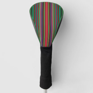Farbiges, mehrfarbiges Streifenmuster Golf Headcover
