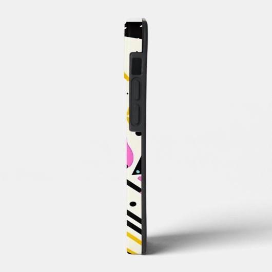 Farbiges Memphis-Muster Case-Mate iPhone Hülle (Rückseite / Links)