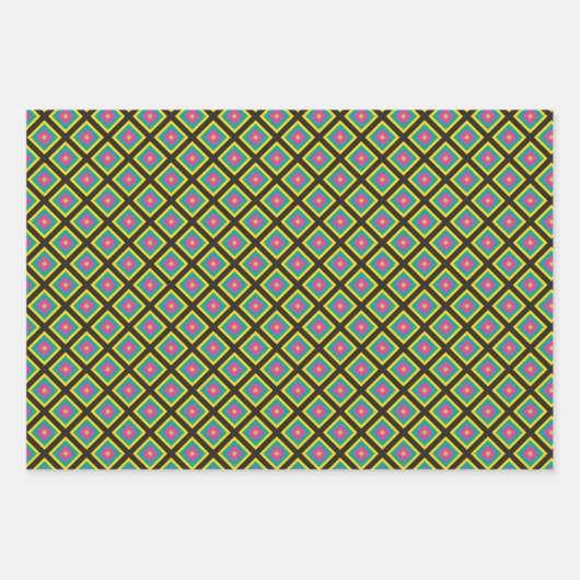 Farbiges mexikanisches Fiesta-Muster Geschenkpapier Set (Vorderseite 2)