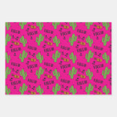 Farbiges mexikanisches Fiesta-Muster Geschenkpapier Set (Vorderseite)