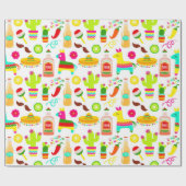 Farbiges mexikanisches Fiesta Wrapping Paper Geschenkpapier (Flach)