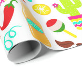 Farbiges mexikanisches Fiesta Wrapping Paper Geschenkpapier (Rolleneckpunkt)