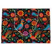 Farbiges mexikanisches Muster Große Geschenktüte (Vorderseite)