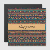 Farbiges mexikanisches Muster Magneteinladung (Vorne/Hinten)