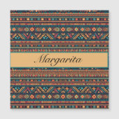 Farbiges mexikanisches Muster Magneteinladung (Vorderseite)