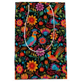 Farbiges mexikanisches Muster Mittlere Geschenktüte (Vorderseite)