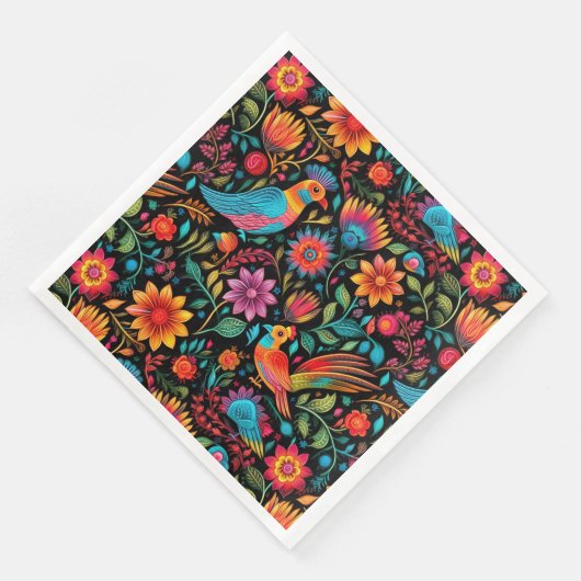 Farbiges mexikanisches Muster Serviette (Ecke)