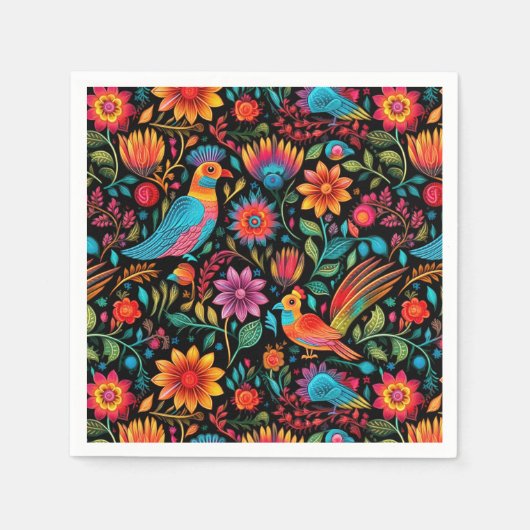 Farbiges mexikanisches Muster Serviette (Vorderseite)