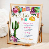 Farbiges mexikanisches Taco-Bar-Zeichen Poster