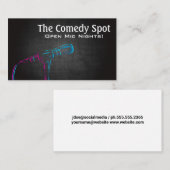 Farbiges Mikrofon | Hostie | Komikerin Visitenkarte (Vorne/Hinten)