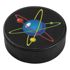 Farbiges Modell des Atom Eishockey Puck