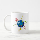 Farbiges Modell des Atom Kaffeetasse (Links)