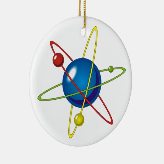 Farbiges Modell des Atom Keramik Ornament (Rechts)