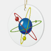 Farbiges Modell des Atom Keramik Ornament (Links)