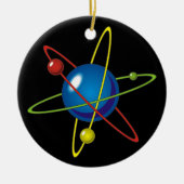 Farbiges Modell des Atom Keramik Ornament (Vorne)