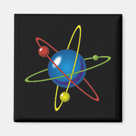 Farbiges Modell des Atom Magnet