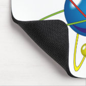 Farbiges Modell des Atom Mousepad (Ecke)