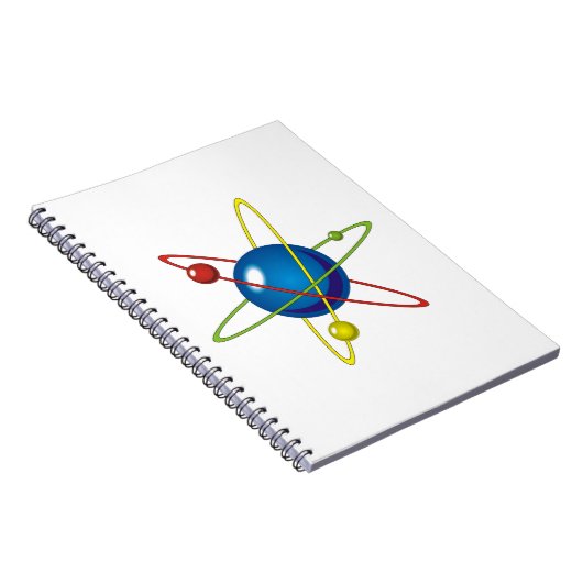 Farbiges Modell des Atom Notizblock (Rechte Seite)