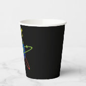 Farbiges Modell des Atom Pappbecher (Links)