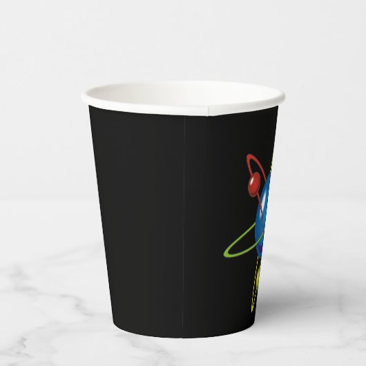 Farbiges Modell des Atom Pappbecher (Rechts)