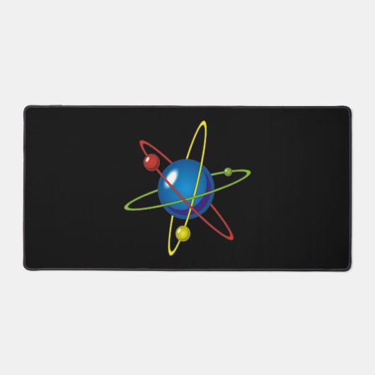 Farbiges Modell des Atom Schreibtischunterlage (Vorderseite)