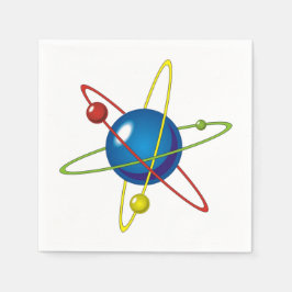 Farbiges Modell des Atom Serviette