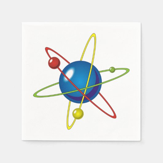 Farbiges Modell des Atom Serviette (Vorderseite)