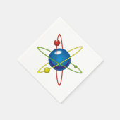 Farbiges Modell des Atom Serviette (Ecke)