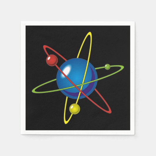 Farbiges Modell des Atom Serviette (Vorderseite)