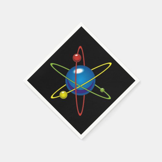 Farbiges Modell des Atom Serviette (Ecke)