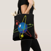Farbiges Modell des Atom Tasche (Von Nahem)