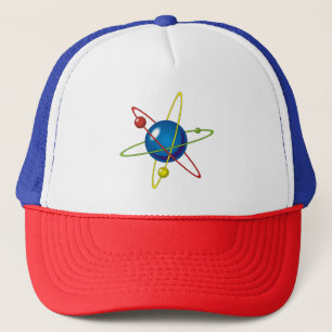 Farbiges Modell des Atom Truckerkappe