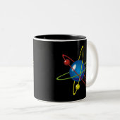 Farbiges Modell des Atom Zweifarbige Tasse (VorderseiteRechts)