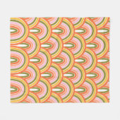 Farbiges Modern Ästhetisches Boho-Regenbogenmuster Fleecedecke (Vorderseite (Horizontal))
