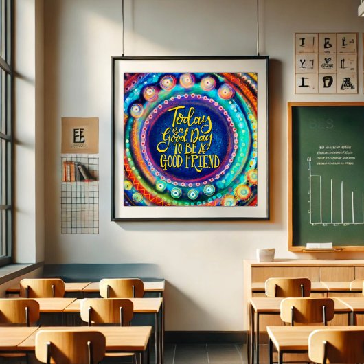 Farbiges Modern Good Friends Inspirivity Poster