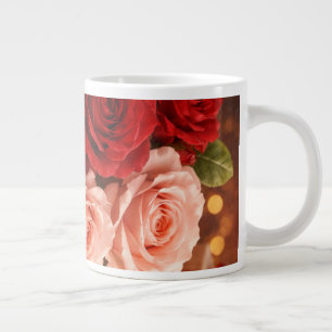FARBIGES MODERNES BLUMENGESCHENK TOCHTER SCHWESTER Jumbo-Tasse