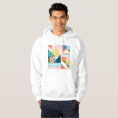 Farbiges modernes geometrisches Abstraktes Muster Hoodie (Vorne ganz)