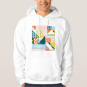 Farbiges modernes geometrisches Abstraktes Muster Hoodie (Vorderseite)