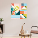 Farbiges modernes geometrisches Abstraktes Muster Poster<br><div class="desc">Erleben Sie Ihren Platz mit diesem bemerkenswerten geometrischen Poster. Die kühnen Farben und das abstrakte,  moderne Design der Mitte des Jahrhunderts verleihen jedem Zimmer einen Retro-Flair. Ideal für Zuhause-Büroräume,  Studios oder kreative Räume,  die einen strahlenden Stil benötigen.</div>