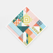 Farbiges modernes geometrisches Abstraktes Muster Serviette (Ecke)
