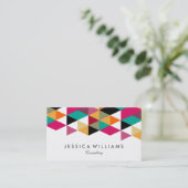 Farbiges modernes geometrisches Design Visitenkarte (Stehend Vorderseite)