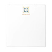 Farbiges modernes geometrisches Medallion Art Desi Notizblock (Vorderseite)