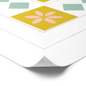 Farbiges modernes geometrisches Medallion Art Desi Poster (Ecke)