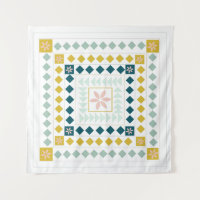 Farbiges modernes geometrisches Medallion Art Desi