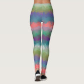 Farbiges modernes geometrisches Muster #40 Leggings (Rückseite)