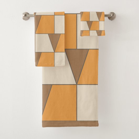 Farbiges modernes geometrisches Muster Badhandtuch Set (Insitu)