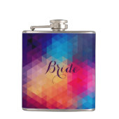 Farbiges modernes geometrisches Muster Flachmann (Vorderseite)