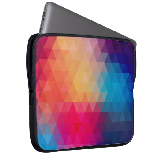 Farbiges modernes geometrisches Muster Laptopschutzhülle (Vorne Rechts)