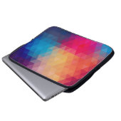 Farbiges modernes geometrisches Muster Laptopschutzhülle (Vorne Knopf)